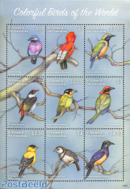 Colorful Birds of the World 9v m/s
